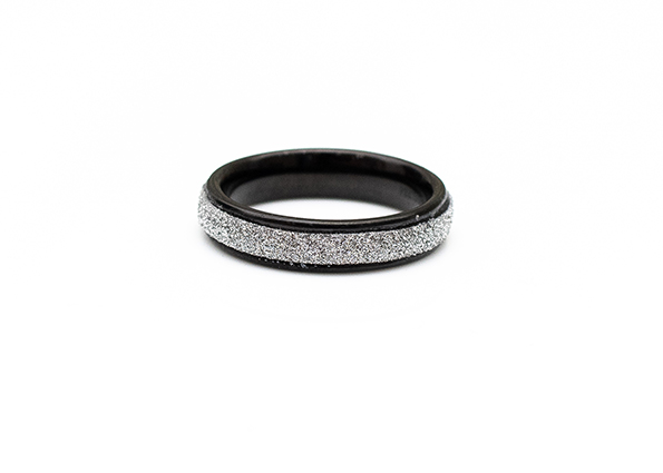 ANILLO GLITTER NEGRO TALLA 16