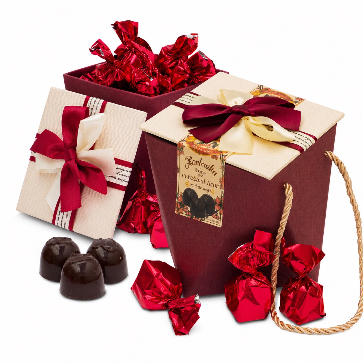 BOMBONES CEREZA AL LICOR EN CAJA DE REGALO 170gr