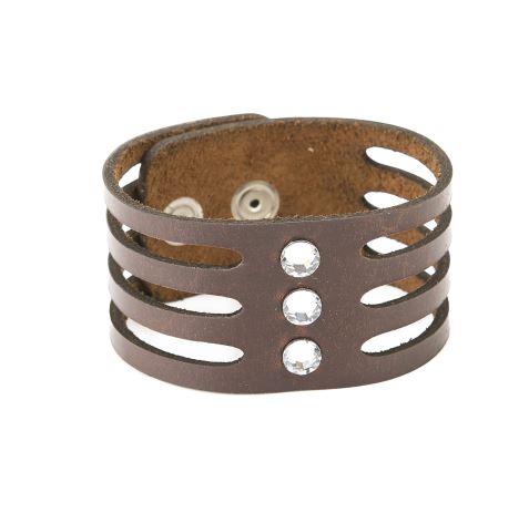 BRAZALETE CUERO REJAS