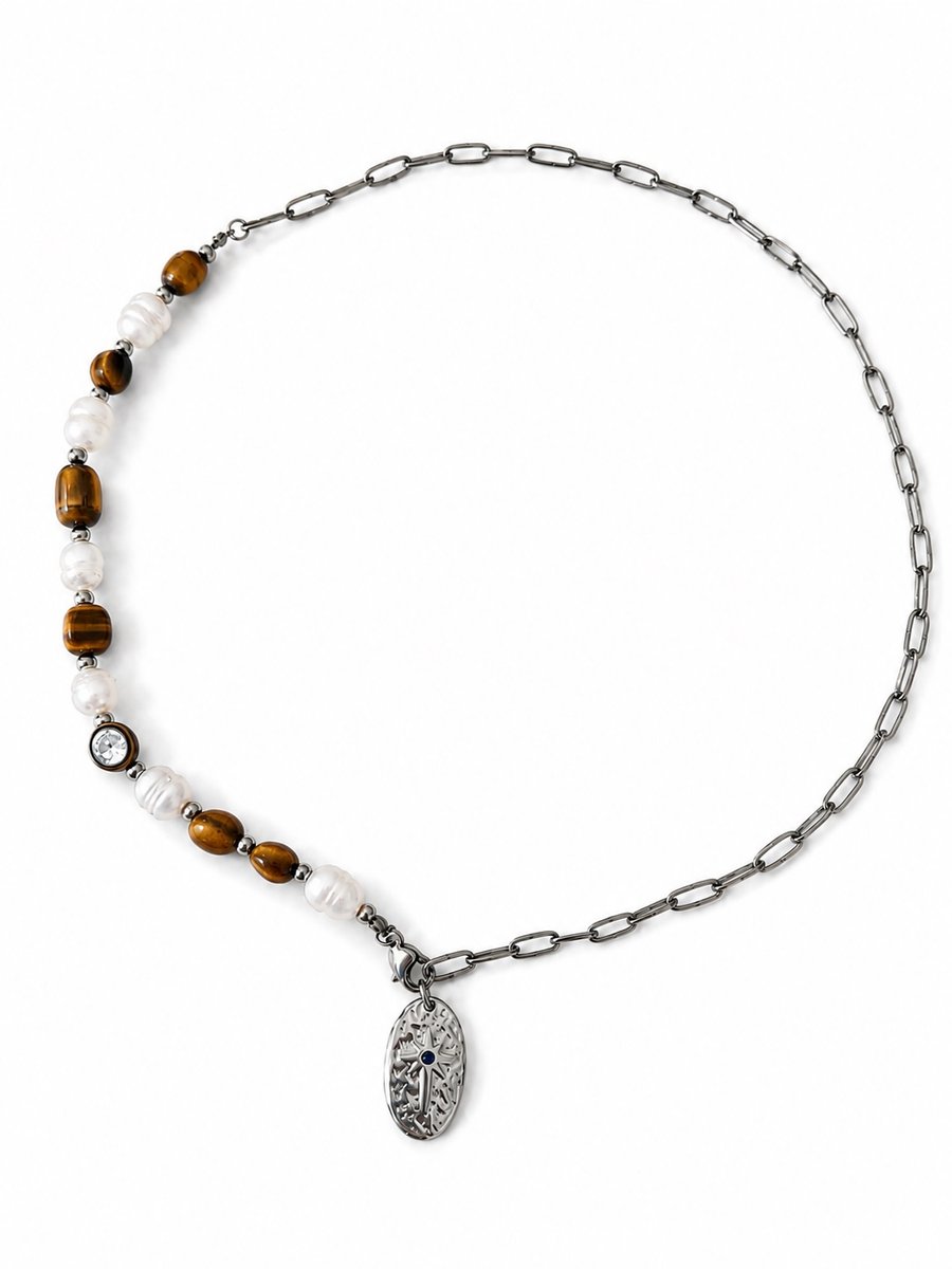 CHOKER NÁCAR Y AMBAR