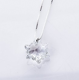 COLGANTE PLATA EDELWEISS CRISTALSWAROVSKI 18mm