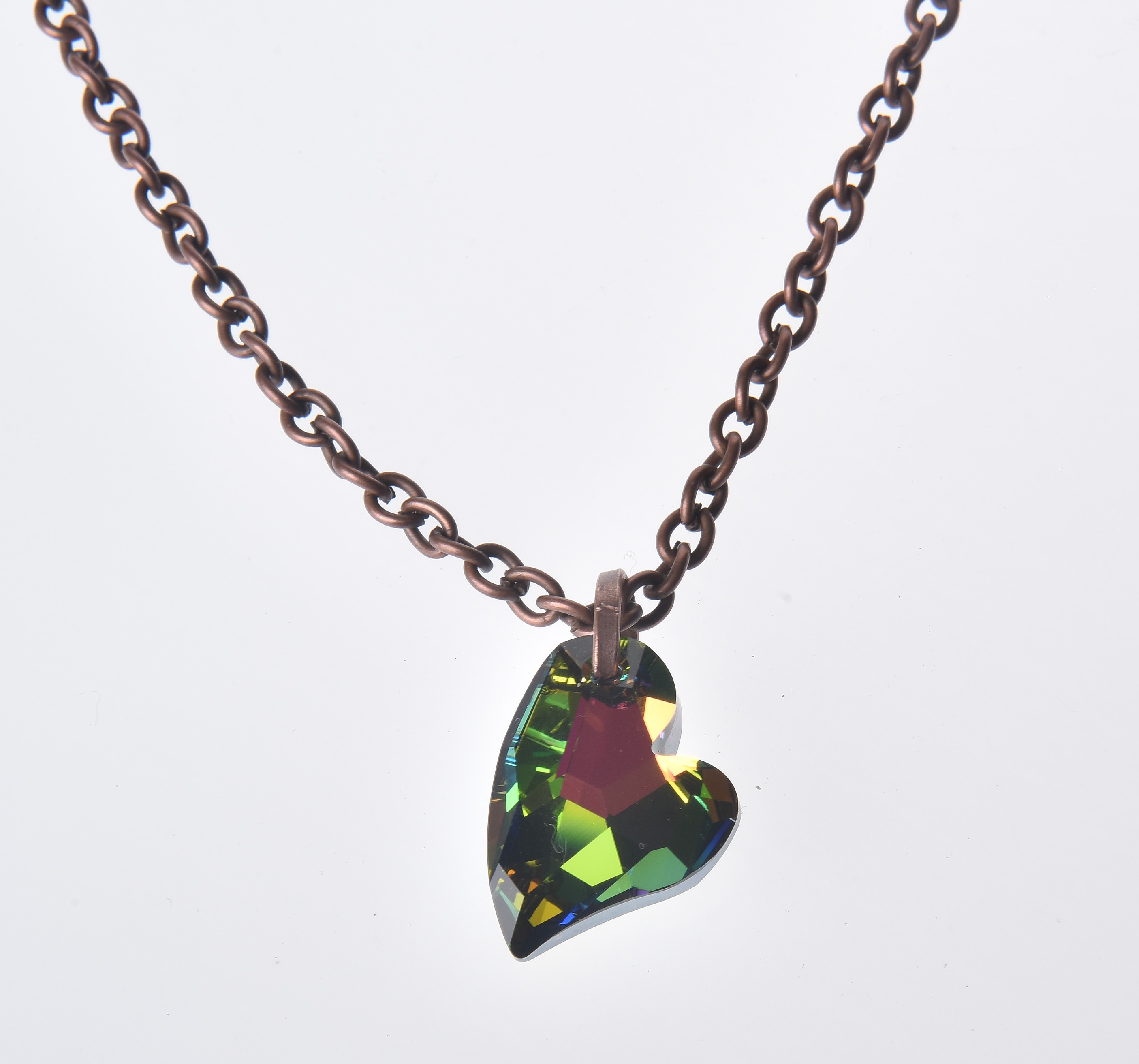 COLGANTE SWAROVSKI CORAZÓN IRREGULAR VITRAIL