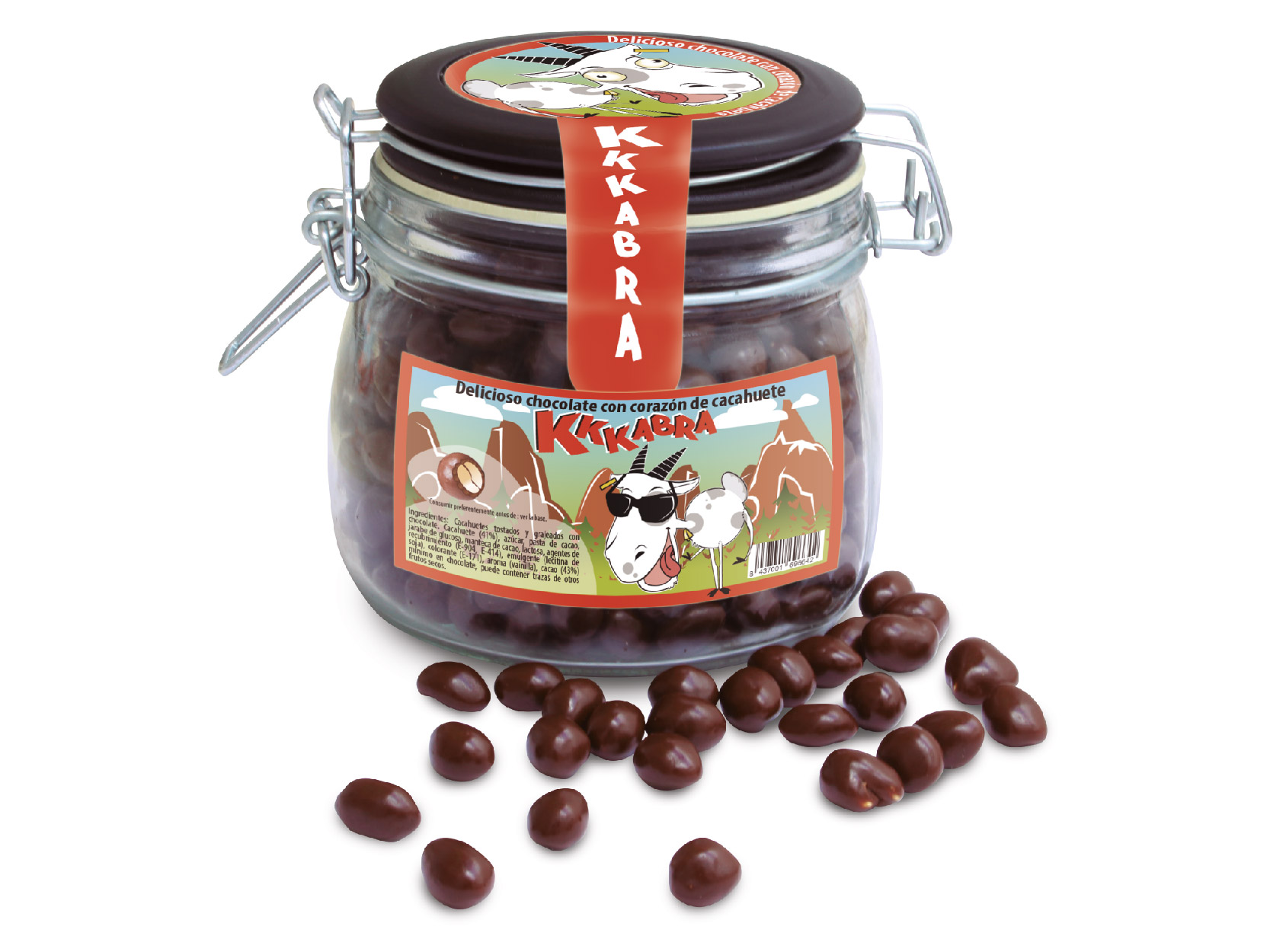 KKKABRA CACAHUETES BAÑADOS EN CHOCOLATE 350 gr.