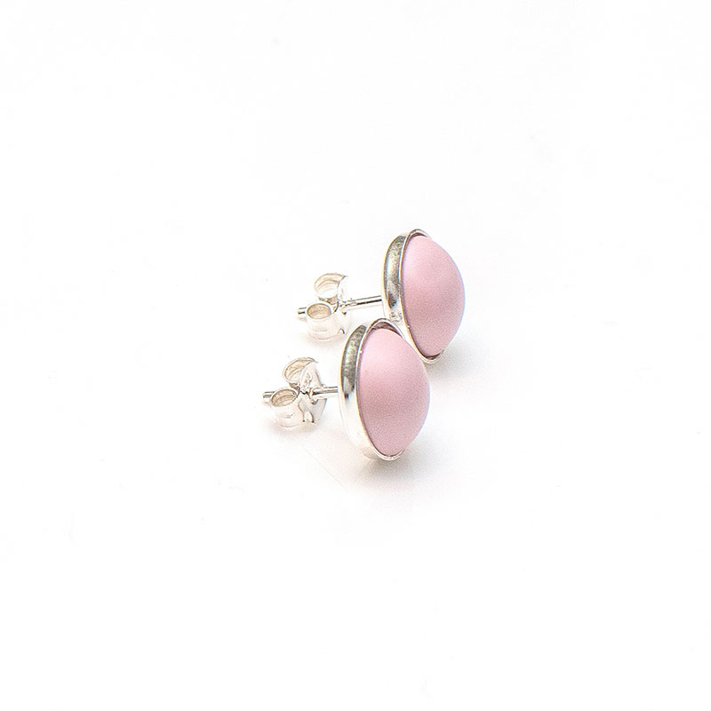 PENDIENTE MEDIA PERLA PASTEL ROSE SWAROVSKI 10 mm