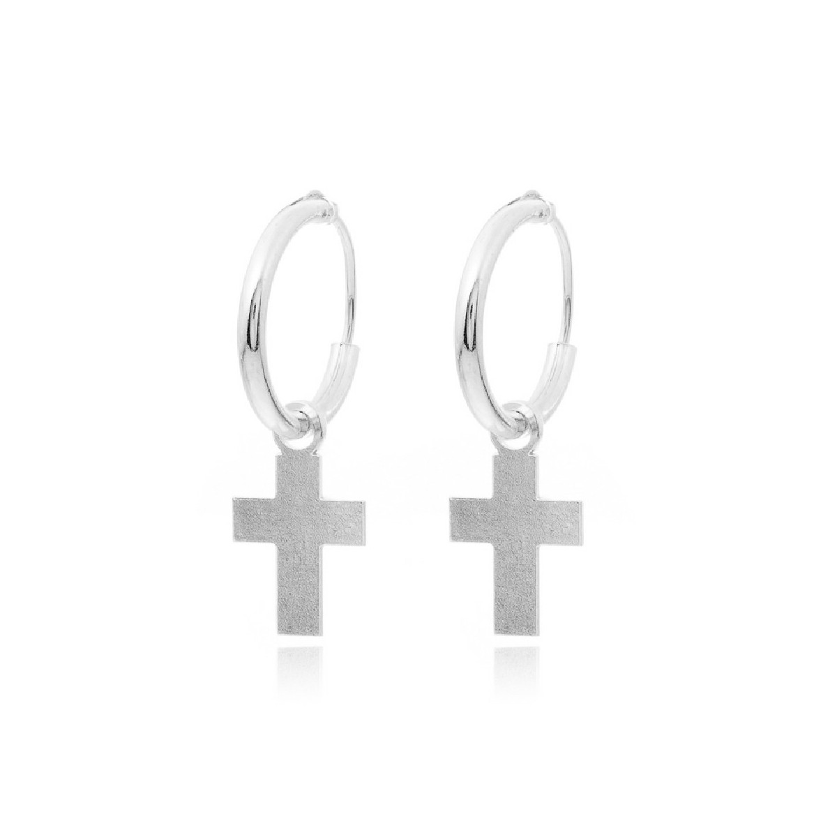 PENDIENTES  ARO PEQ. CRUZ 12 mm