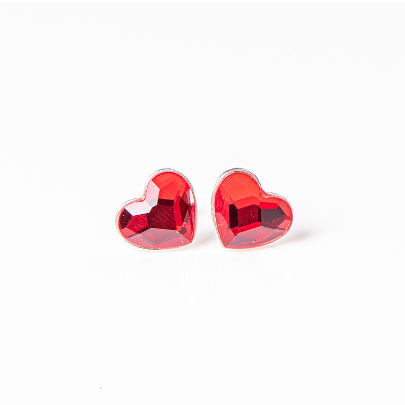 PENDIENTES  CORAZON SIAM CRISTAL SWAROVSKI 10mm