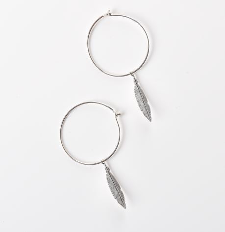 PENDIENTES ARO  PLUMA