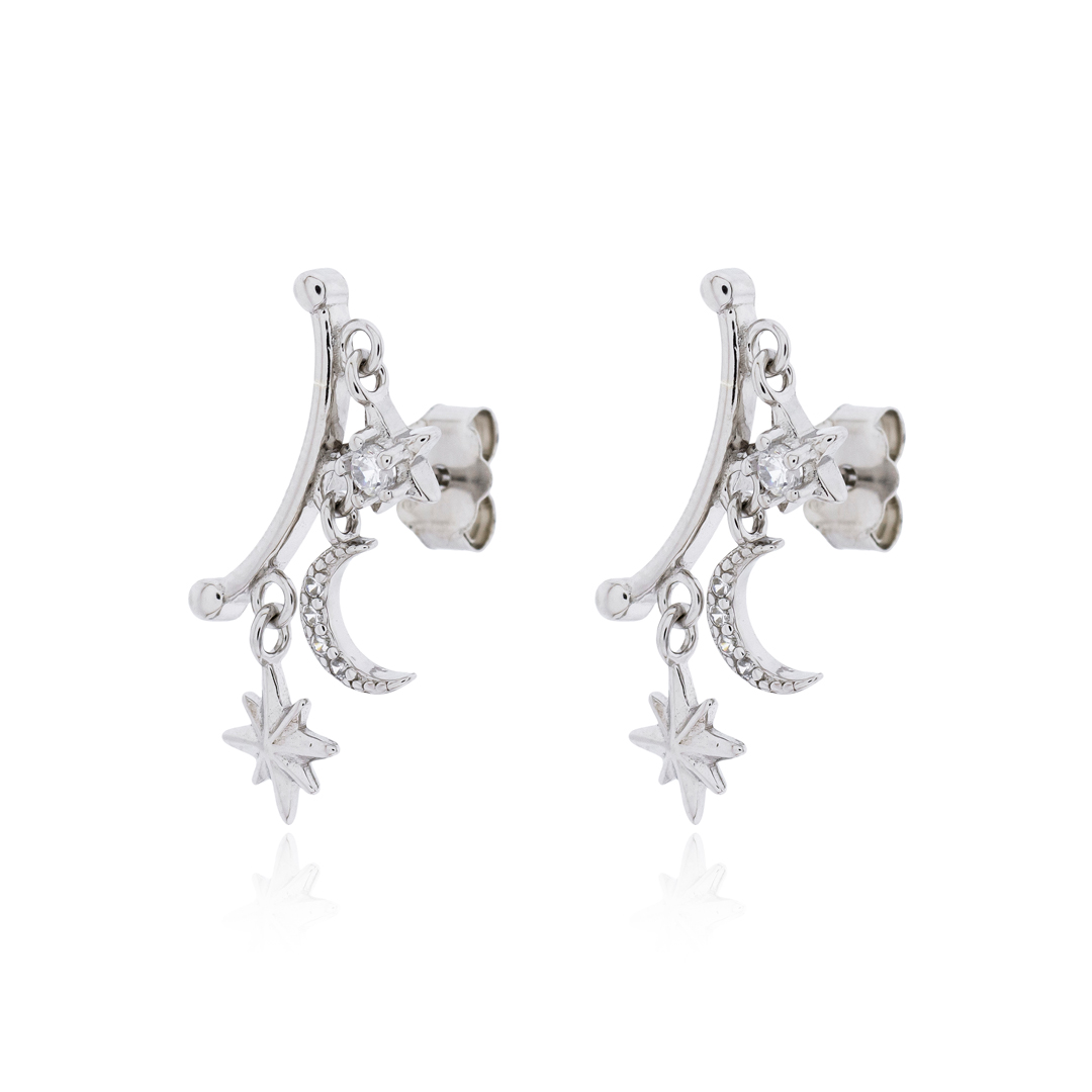 PENDIENTES CIRA PLATA