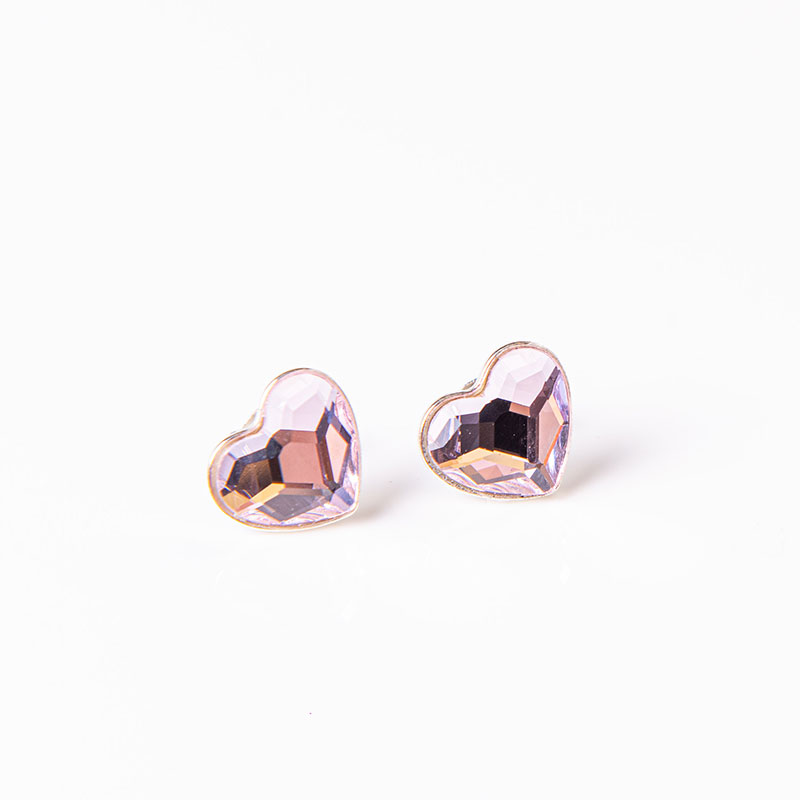 PENDIENTES CORAZÓN ROSA