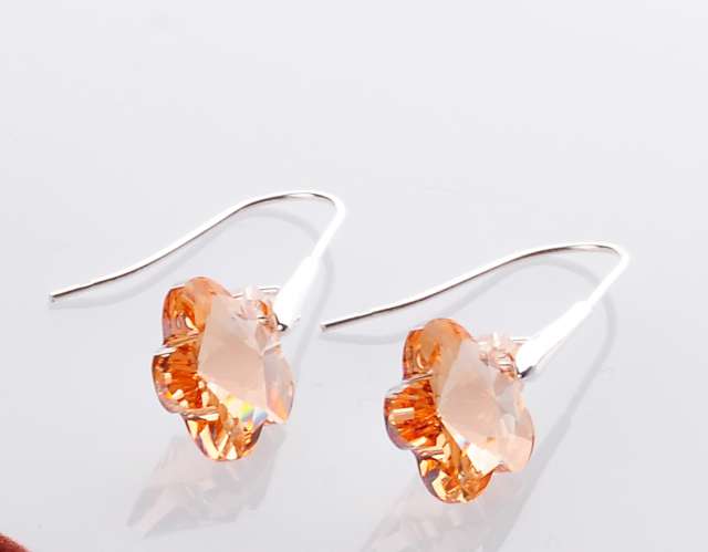 PENDIENTES FLOR GOLDEN SHADOW CRISTAL SWAROVSKI 14mm