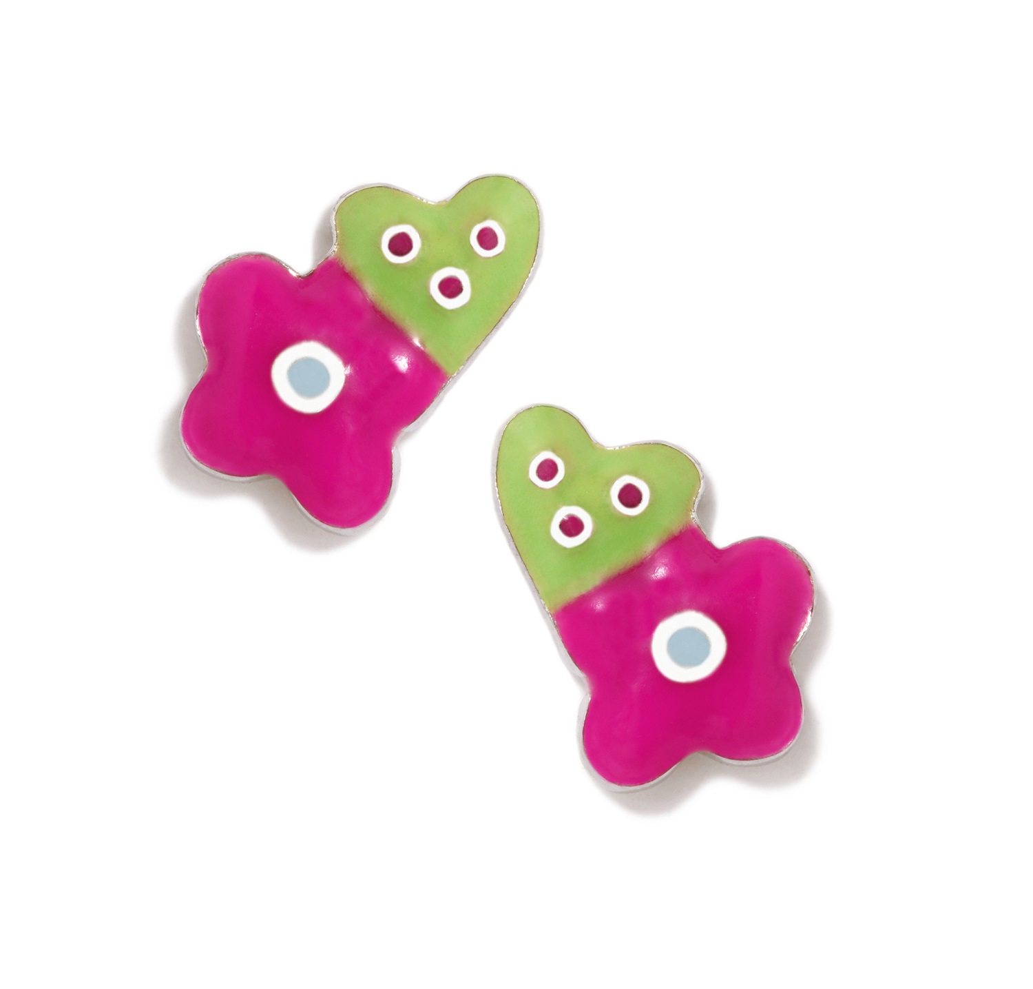 PENDIENTES LOVE FLOR FUCSIA