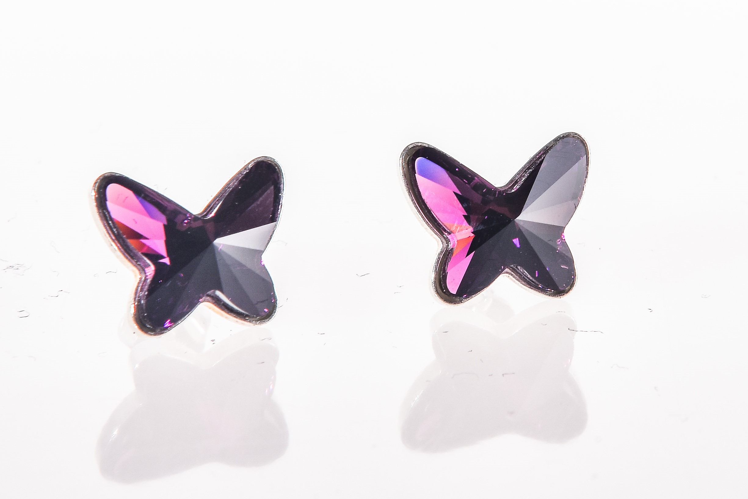 PENDIENTES MARIPOSA AMATISTA CRISTAL SWAROVSKI