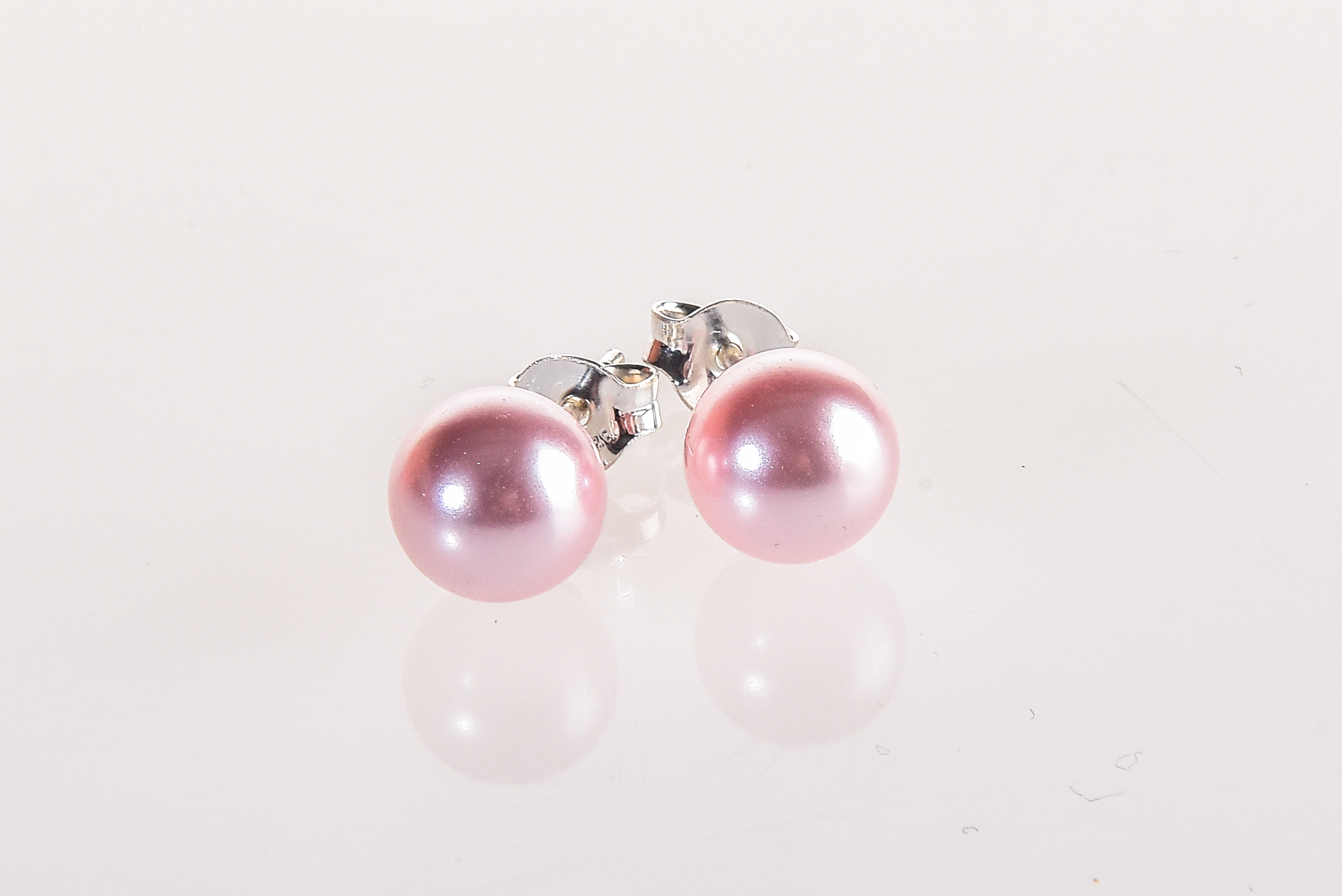 PENDIENTES PERLA  ROSE SWAROVSKI 8mm