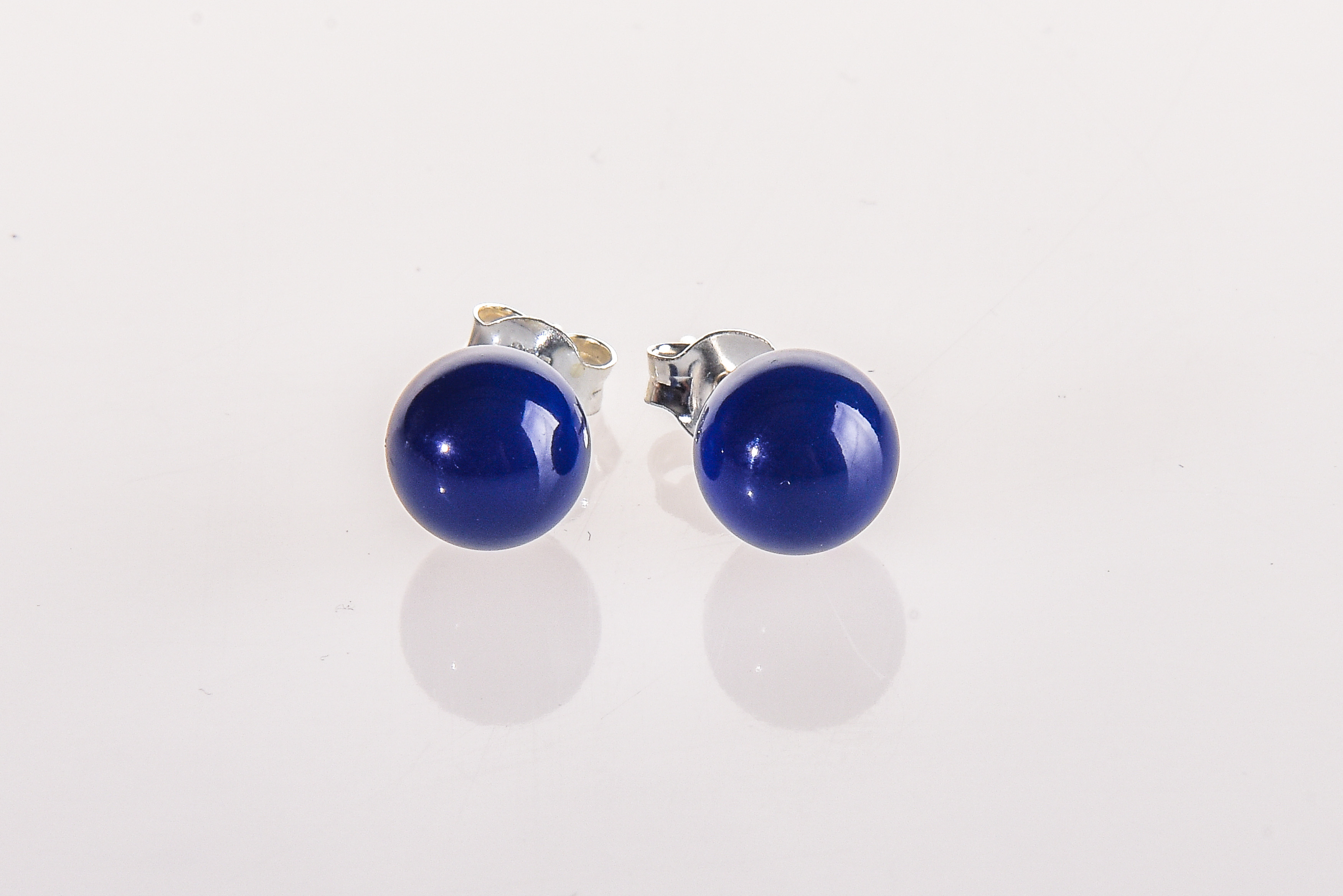 PENDIENTES PERLA DARK LAPIS SWAROVSKI 8mm