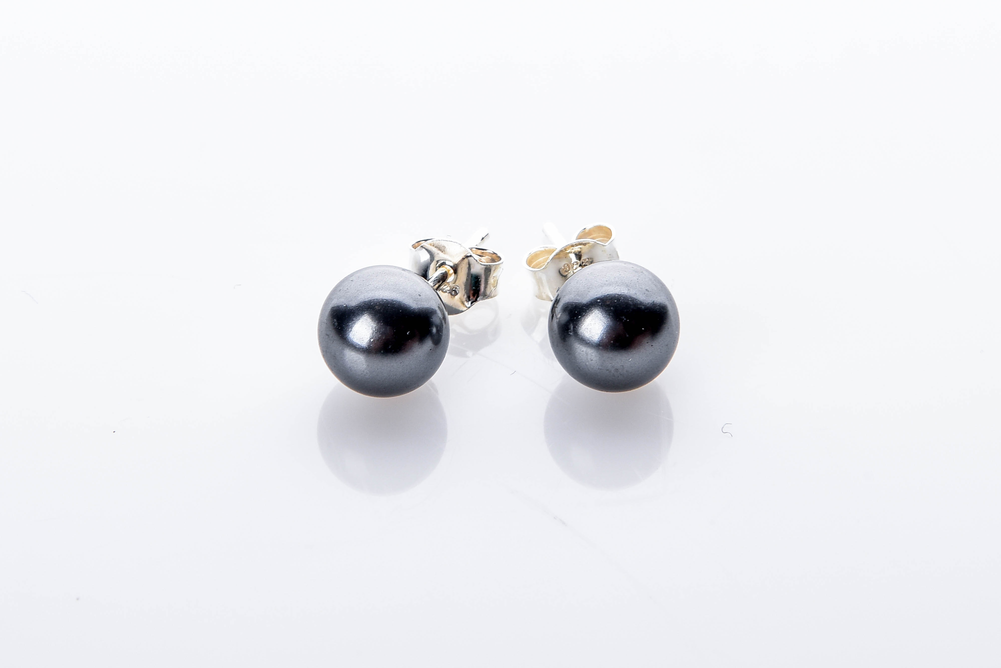 PENDIENTES PERLA GRIS SWAROVSKI 8mm