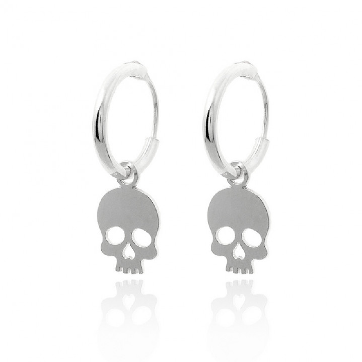 PENDIENTES PLATA CALAVERA