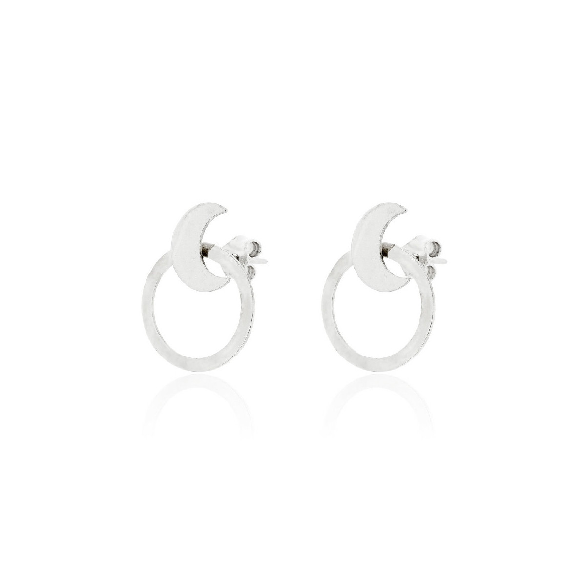 PENDIENTES PLATA LUNA ECLIPSE