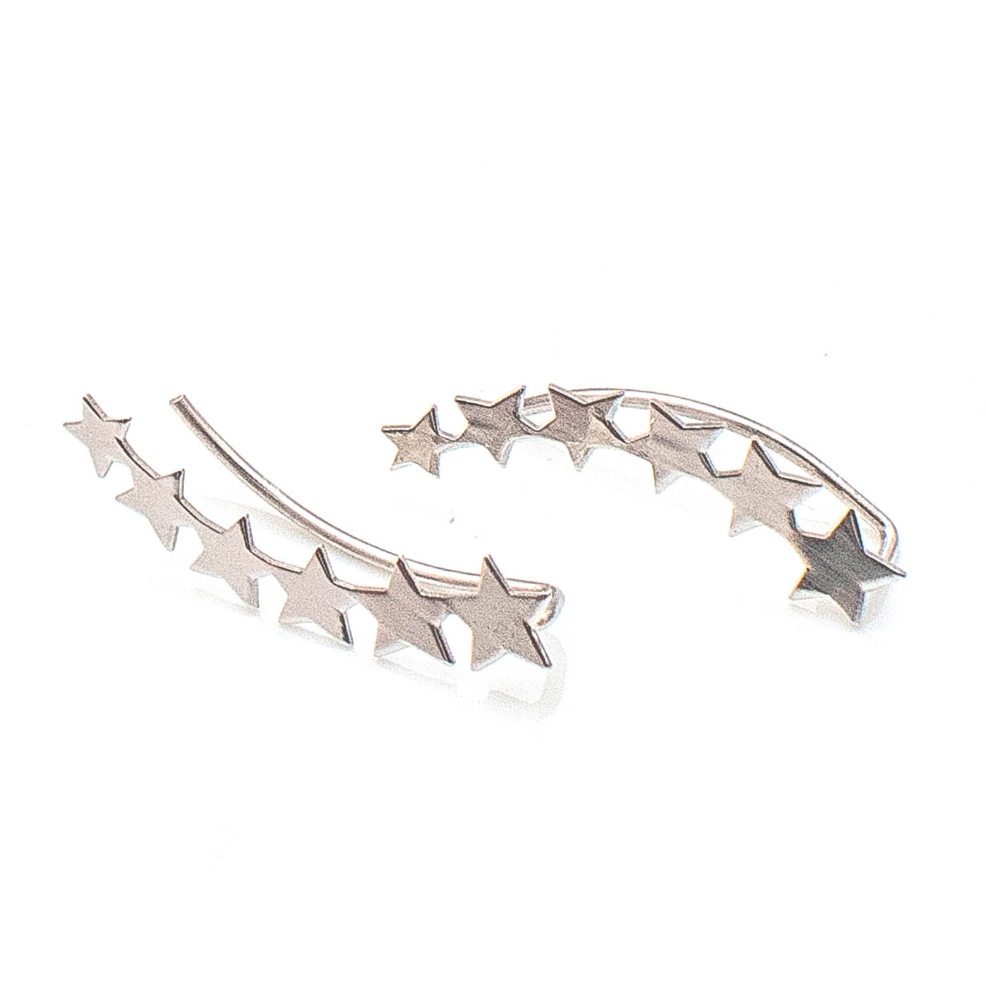PENDIENTES PLATA TREPADORES ESTRELLA