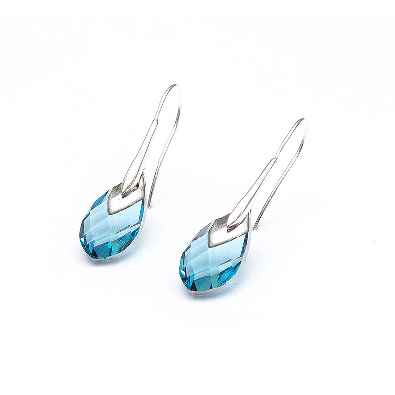 PENDIENTES SHAPED AQUA CRISTAL SWAROVSKI 18mm