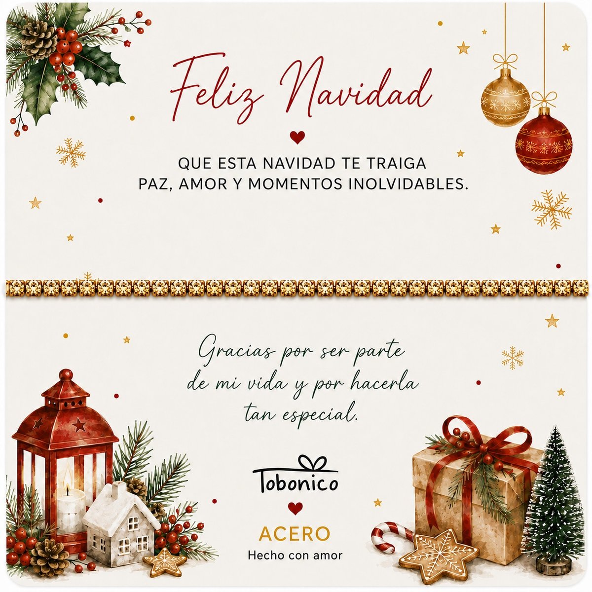 PUL. CON TARJETA NAVIDAD BRILLI