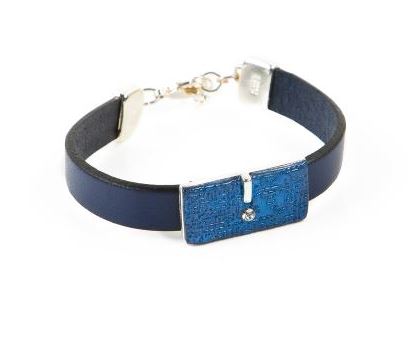 PULSERA CUERO TANGO BLUE