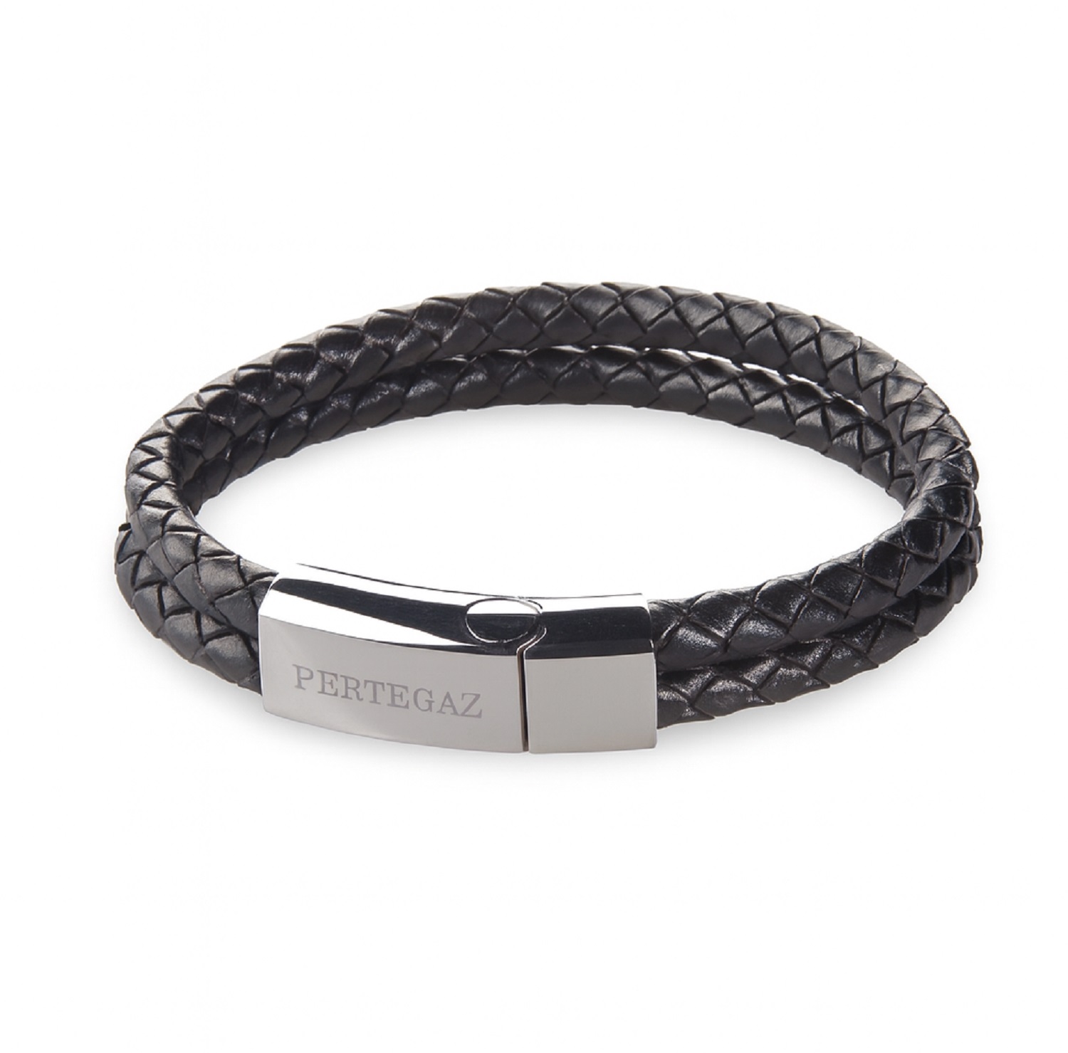 PULSERA DOBLE TRENZA NEGRA