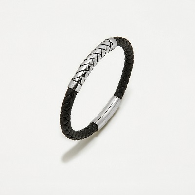 PULSERA MANUELTRENZA NEGRA