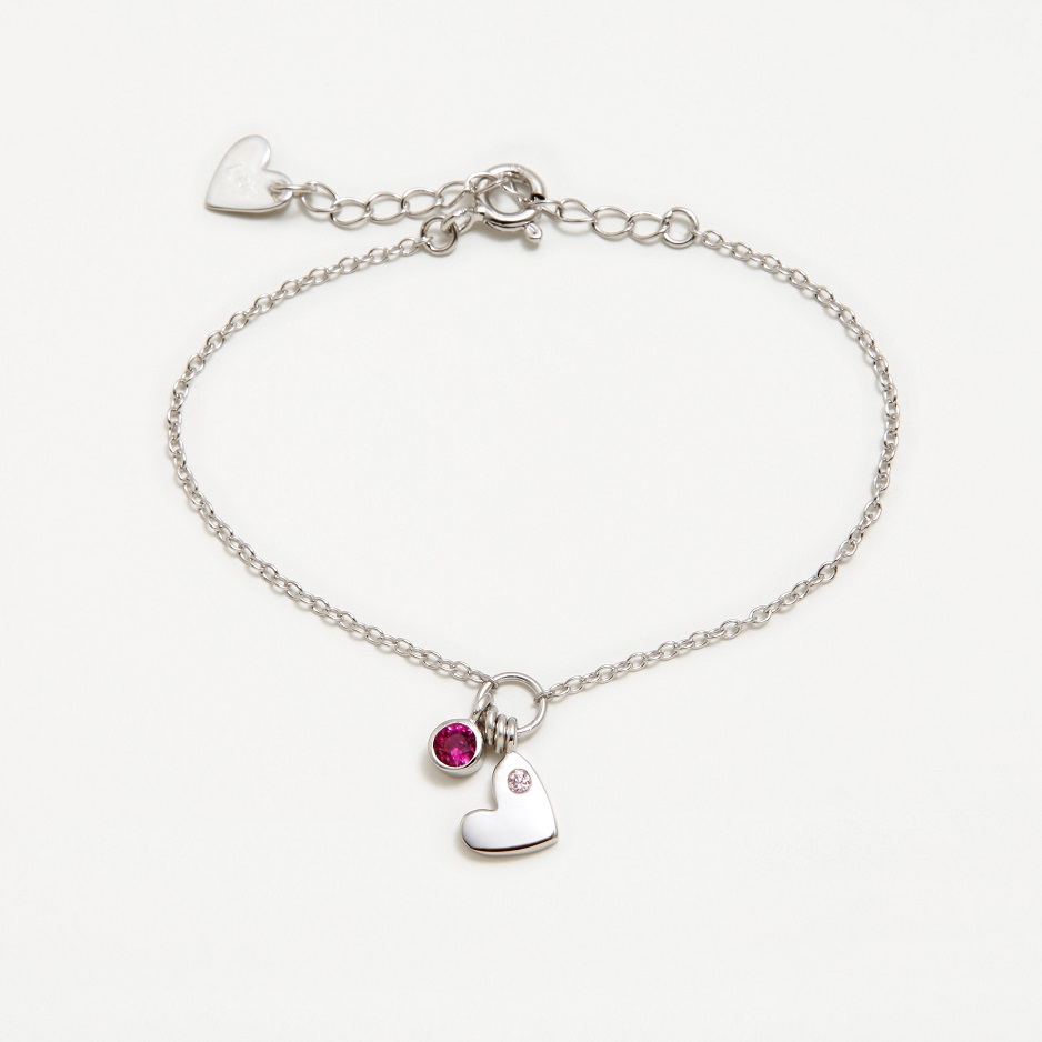 PULSERA PLATA CORAZÓN LAURA